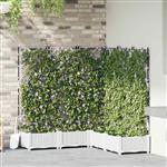 vidaXL Tuindruppel met Trellis 5 pcs Wit 120 x 120 x 125,5 cm PP