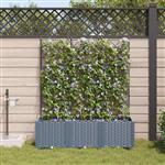 vidaXL Tuinplantbakken Lichtgrijs 120 x 40 x 142 cm Staal