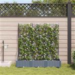 vidaXL Tuinplantbakken Lichtgrijs 120 x 40 x 126 cm Staal