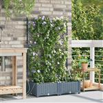 vidaXL Tuinplantbakken Lichtgrijs 80 x 40 x 126 cm Staal