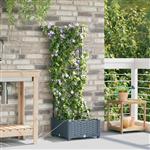vidaXL Tuinplantbakken Lichtgrijs 40 x 40 x 126 cm Staal