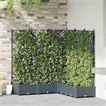 vidaXL Tuindruppel met Trellis 5 pcs Lichtgrijs 120 x 120 x 125,5 cm