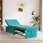 vidaXL Slaapbank Turquoise 67 x 194 x 38 cm Fluweel