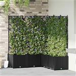 vidaXL Tuin Bloempot 5 pcs Zwart 120 x 120 x 143 cm Staal