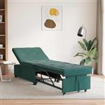 vidaXL Slaapbank Donkergroen 67 x 194 x 38 cm Fluweel