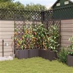 vidaXL Tuinplantbakken Bruin 120 x 120 x 142 cm Staal