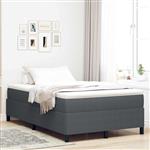 vidaXL Bedframe Donkergrijs 120 x 200 cm Katoenen stof