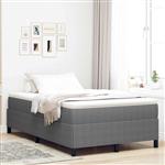 vidaXL Bedframe Lichtgrijs 120 x 190 cm Katoenen stof