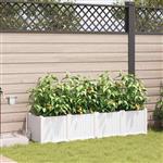 vidaXL Tuinplantbakken Wit 160 x 40 x 37.5 cm Staal