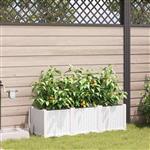 vidaXL Tuinplantbakken Wit 120 x 40 x 37.5 cm Staal