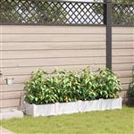 vidaXL Tuinplantbakken Wit 160 x 40 x 22 cm Staal
