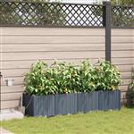 vidaXL Tuinplantbakken Lichtgrijs 160 x 40 x 37.5 cm Staal