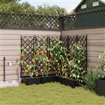 vidaXL Tuinplantbakken Zwart 120 x 120 x 126 cm Staal
