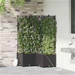 vidaXL Tuinplantbakken Zwart 80 x 80 x 142 cm Staal