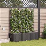 vidaXL Tuinplantbakken Zwart 120 x 40 x 142 cm Staal