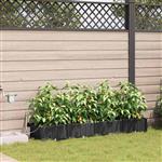 vidaXL Tuinplantbakken Zwart 160 x 40 x 22 cm Staal