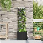 vidaXL Tuindruppel met Trellis Zwart 40 x 40 x 143 cm PP