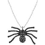 Halloween Ketting Zwart Spin Met Diamanten