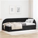 vidaXL Hoekbedframe met hoofdeinde Zwart 90 x 200 cm Fluweel