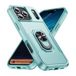 iPhone 17 Pro - Militair Shockproof Hoesje met Kickstand - Grip Socket Magnetische Cover Case - Groe