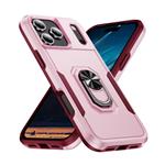 iPhone 16e - Militair Shockproof Hoesje met Kickstand - Grip Socket Magnetische Cover Case - Roze