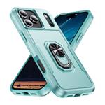 iPhone 16e - Militair Shockproof Hoesje met Kickstand - Grip Socket Magnetische Cover Case - Groen