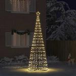 vidaXL LED Kerstboom met 800 LED met grondpennen Warmwit 400 cm IJzer