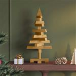 vidaXL Kerstbomen met standaard Bruin 60 cm Massief grenenhout