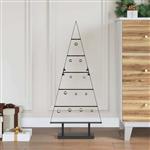 vidaXL Metalen kerstboom met standaard Zwart 90 cm Staal