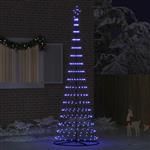 vidaXL LED Kerstboom met 350 LED Blauw 100,5 x 100,5 x 302,5 cm Metaal