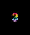 Foil Balloon 40 cm- no.3 Rainbow