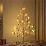 vidaXL Houten kerstboom Naturel 180 cm Massief grenenhout