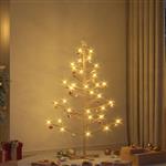 vidaXL Houten kerstboom Naturel 150 cm Massief grenenhout