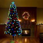 vidaXL Kunstkerstboom met decoratieve slingerlichten Groen 240 cm PVC