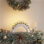 vidaXL Kerst Kaarsenboog met 10 LED Kaarsen Wit 47 x 5 x 29 cm