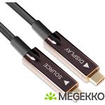 CLUB3D USB3.2 G2 TYPE-C ACT. OPT. A/V M/M 20M USB-kabel 3.2 Gen 2 (3.1 Gen 2) USB C Zwart