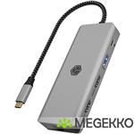 ICY BOX IB-DK4012-CPD Bedraad USB 3.2 Gen 1 (3.1 Gen 1) Type-C Antraciet, Zwart