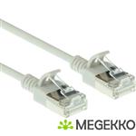 ACT Grijze 3 meter LSZH U/FTP CAT6A datacenter slimline patchkabel snagless met RJ45 connectoren