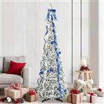 vidaXL Kunstkerstboom met 200 LED met standaard Wit 210 cm PVC