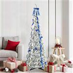 vidaXL Kunstkerstboom met 150 LED met standaard Wit 180 cm PVC