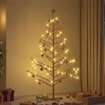 vidaXL Houten kerstboom met standaard Bruin 180 cm Massief grenenhout