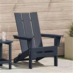 vidaXL Vouw Adirondack Stoel Marineblauw 74.5 x 80.5 x 90cm HDPE