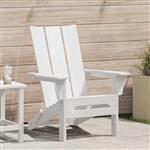 vidaXL Vouw Adirondack Stoel Wit 74.5 x 80.5 x 90cm HDPE