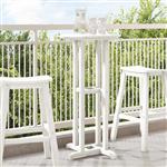 vidaXL Bartafel Wit 55 x 55 x 107 cm HDPE