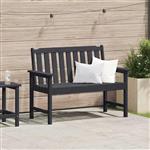 vidaXL Tuinbank met kussen Zwart 120 x 59 x 88cm HDPE