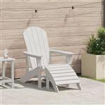 vidaXL Adirondack-stoel Wit 74 x 82 x 92cm HDPE