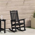 vidaXL Tuin Schommelstoel Zwart 70 x 92 x 108cm HDPE