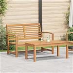 vidaXL Tuin Sofa Set Naturel Massief teakhout