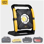 LED's Work 18V Acculamp Werklamp - Incl Adapters - LED Werklamp 5000lm – Klasse 3 • IP54 • IK08 • Di