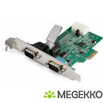 StarTech.com 2-poorts PCI Express RS232 seriële adapterkaart 16950 UART